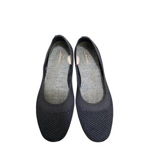 All birds Women's Tree Breezers Navy Blue Ballet Flats Shoes Black Size 8